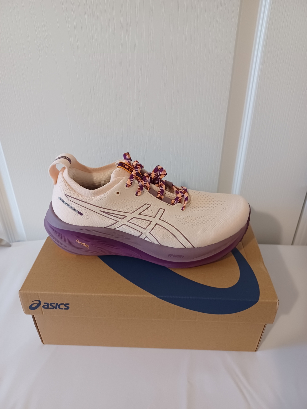 ASICS Women's Blush Pink Running Shoes with Purple Accents - Picture 5 of 14